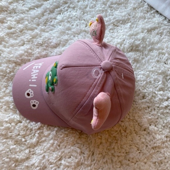 Children's Ball Cap. Light Purple. One Size. Bear Design. Adjustable Velcro. - Picture 8 of 8